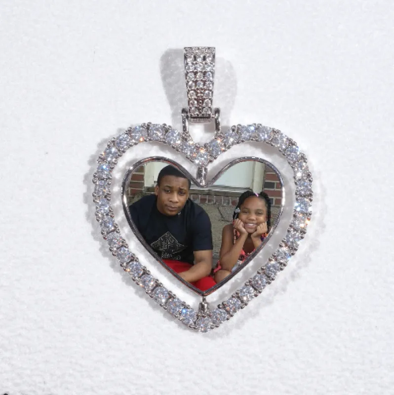 3D Spinning 2-Faced Heart Custom Picture Pendant sold by The GUU Shop