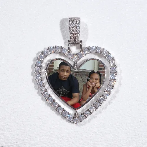 3D Spinning 2-Faced Heart Custom Picture Pendant sold by The GUU Shop