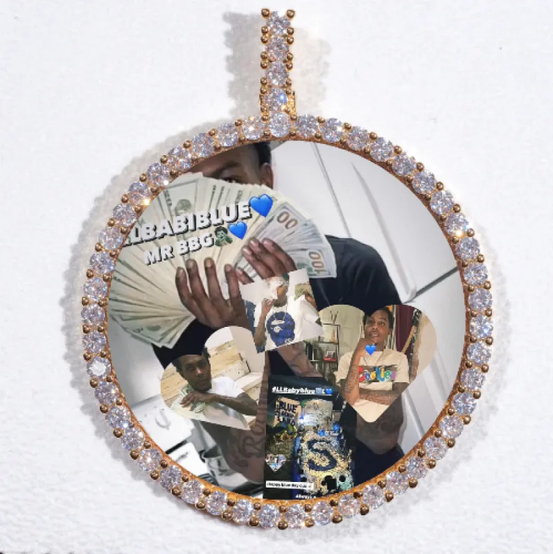 LARGE 3D CIRCLE CUSTOM PICTURE PENDANT sold by The GUU Shop