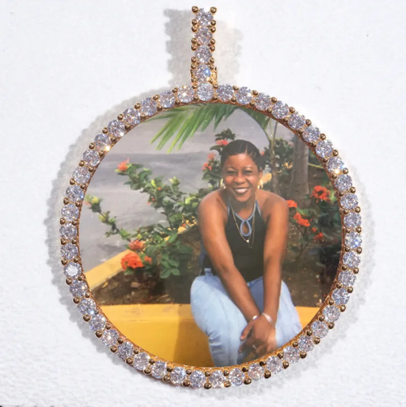 LARGE 3D CIRCLE CUSTOM PICTURE PENDANT sold by The GUU Shop