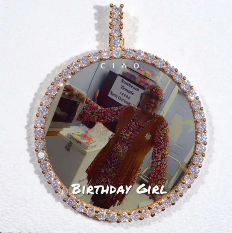 LARGE 3D CIRCLE CUSTOM PICTURE PENDANT sold by The GUU Shop