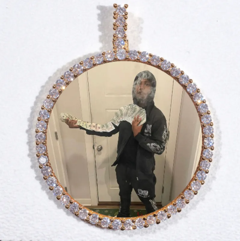 LARGE 3D CIRCLE CUSTOM PICTURE PENDANT sold by The GUU Shop