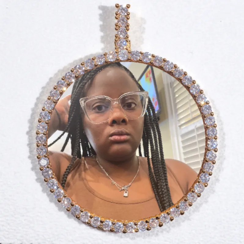 LARGE 3D CIRCLE CUSTOM PICTURE PENDANT sold by The GUU Shop