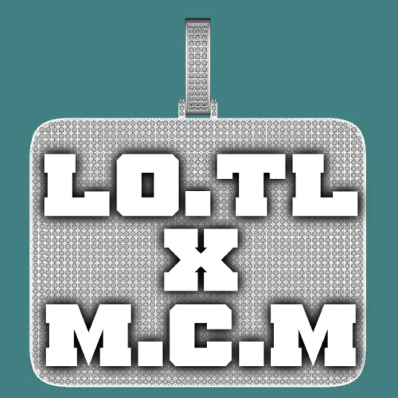 CUSTOM LETTER NECKLACE 3D BIG SQUARE made by The GUU Shop