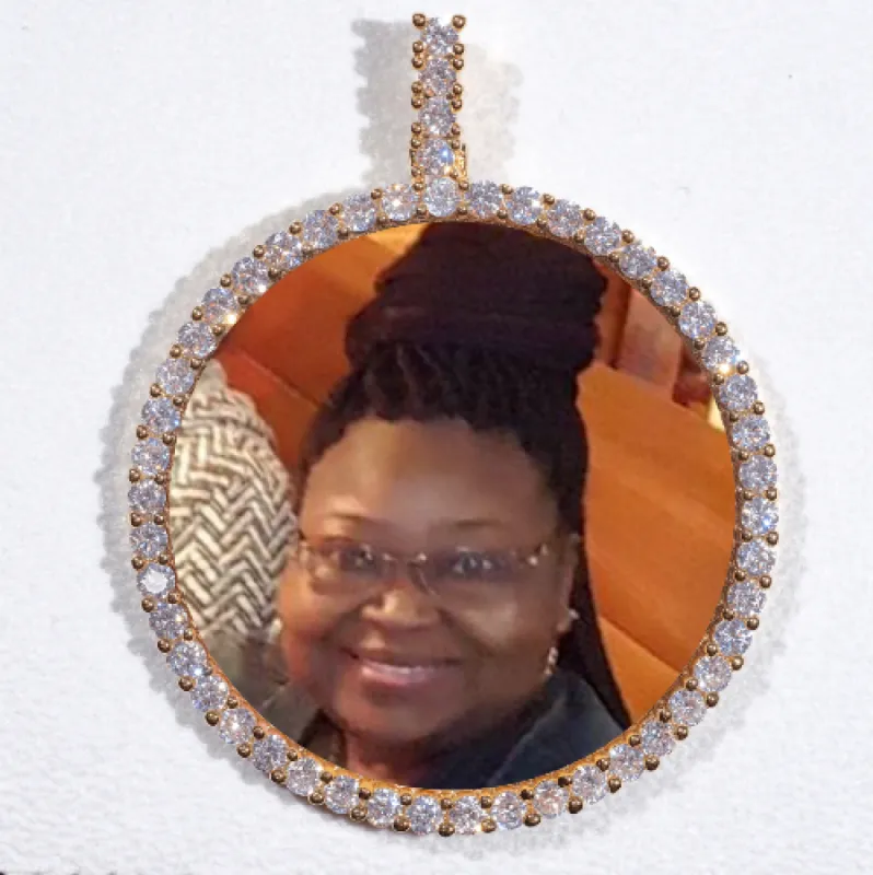 LARGE 3D CIRCLE CUSTOM PICTURE PENDANT sold by The GUU Shop