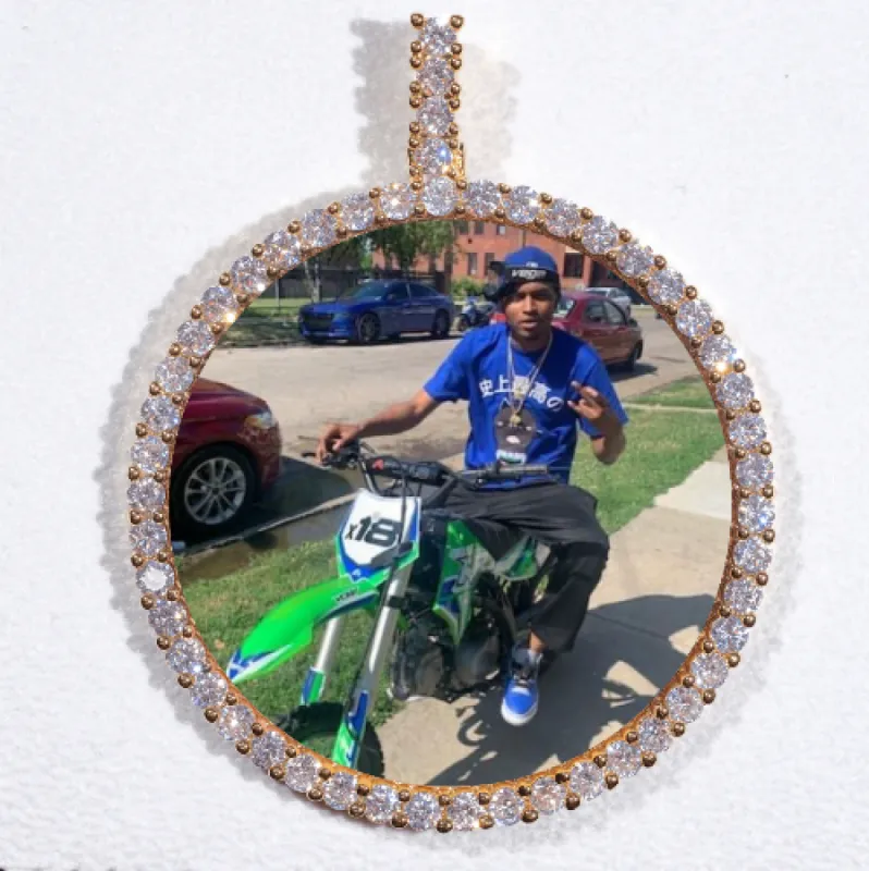 LARGE 3D CIRCLE CUSTOM PICTURE PENDANT sold by The GUU Shop