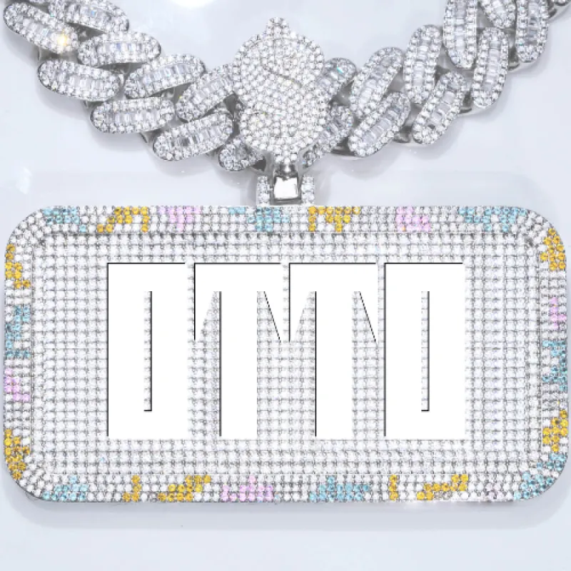 CUSTOM LETTER NECKLACE 3D COLORFUL SQUARE sold by The GUU Shop