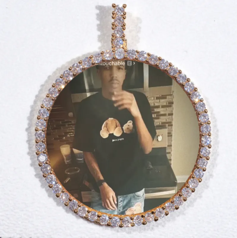 LARGE 3D CIRCLE CUSTOM PICTURE PENDANT sold by The GUU Shop