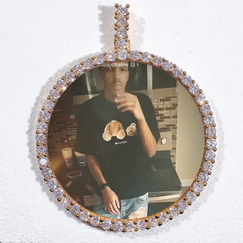 LARGE 3D CIRCLE CUSTOM PICTURE PENDANT sold by The GUU Shop