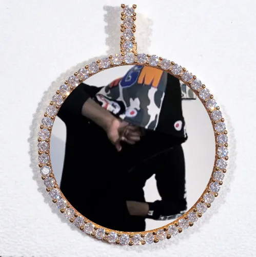 LARGE 3D CIRCLE CUSTOM PICTURE PENDANT sold by The GUU Shop