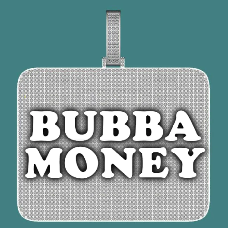 CUSTOM LETTER NECKLACE 3D BIG SQUARE sold by The GUU Shop