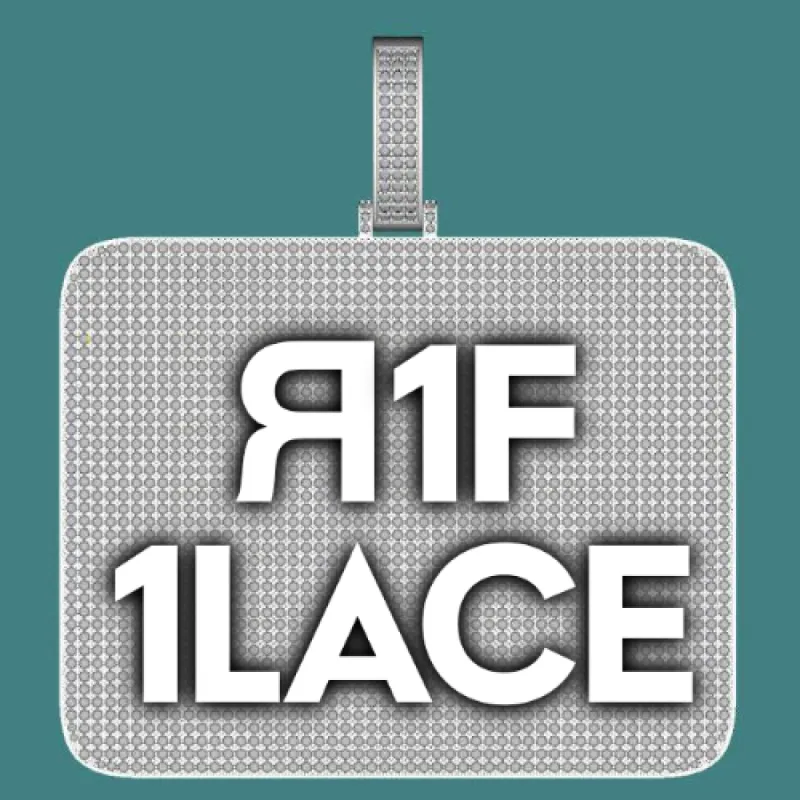 CUSTOM LETTER NECKLACE 3D BIG SQUARE sold by The GUU Shop