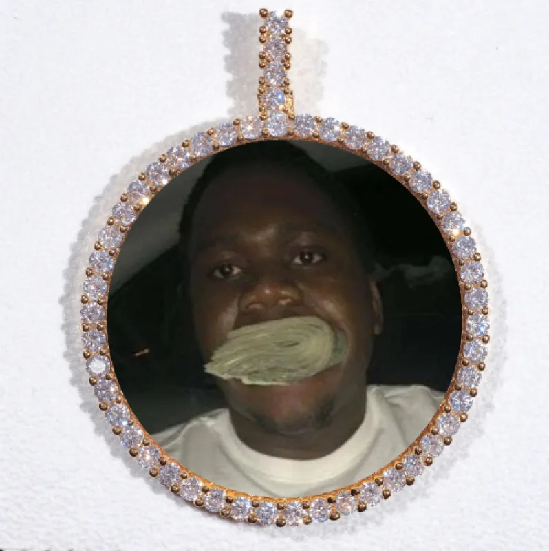 LARGE 3D CIRCLE CUSTOM PICTURE PENDANT sold by The GUU Shop