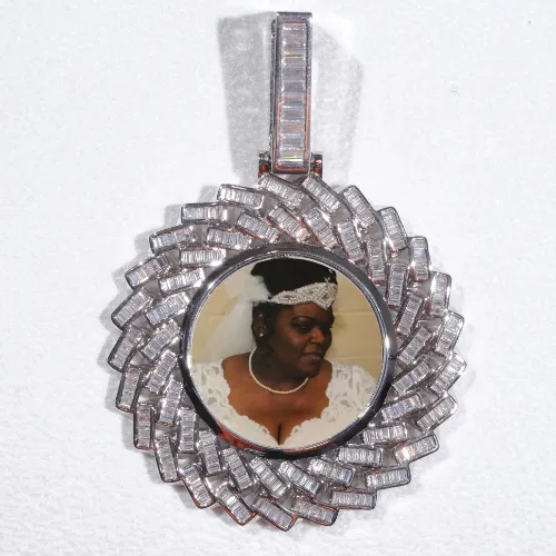 Large 3D Baguette Custom Picture Pendant sold by The GUU Shop