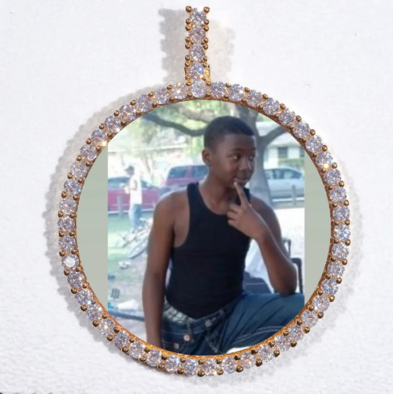 LARGE 3D CIRCLE CUSTOM PICTURE PENDANT sold by The GUU Shop