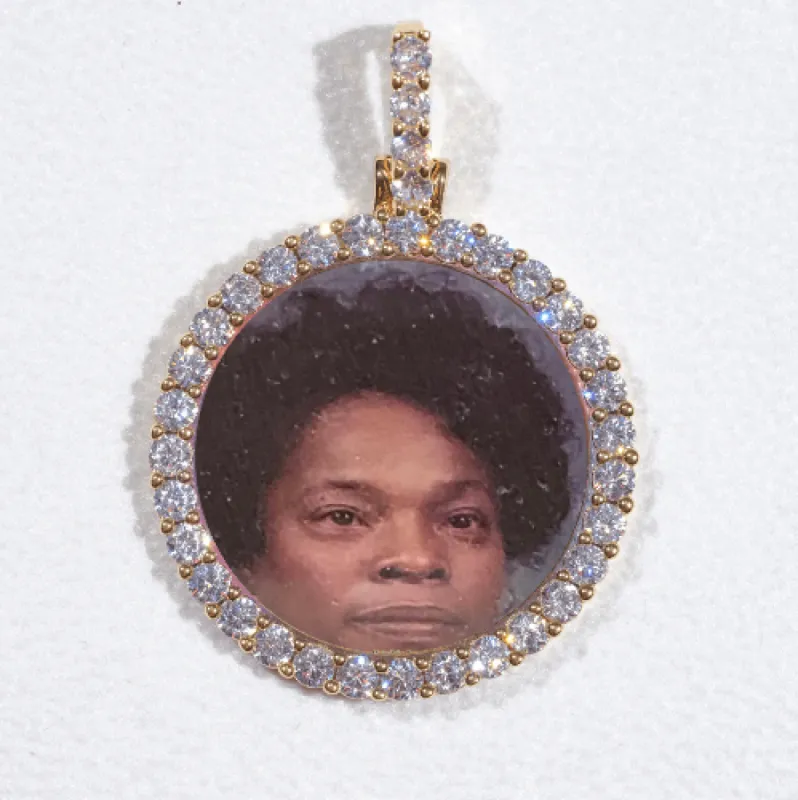 3D CIRCLE CUSTOM PICTURE PENDANT SMALL SIZE sold by The GUU Shop