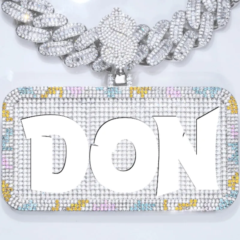 CUSTOM LETTER NECKLACE 3D COLORFUL SQUARE sold by The GUU Shop