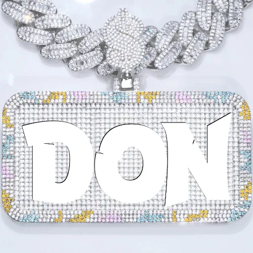 CUSTOM LETTER NECKLACE 3D COLORFUL SQUARE sold by The GUU Shop