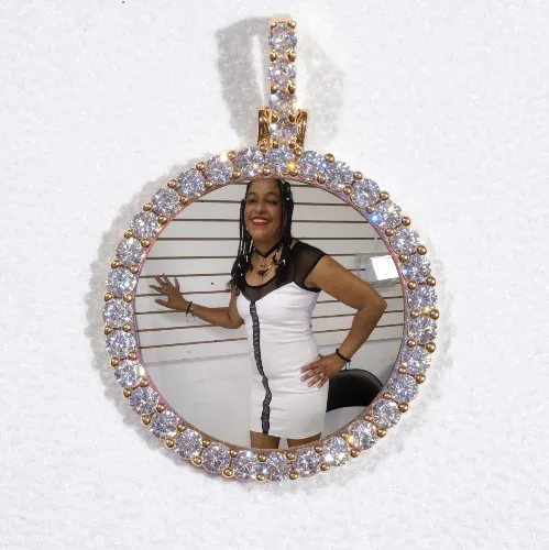 3D CIRCLE CUSTOM PICTURE PENDANT SMALL SIZE sold by The GUU Shop