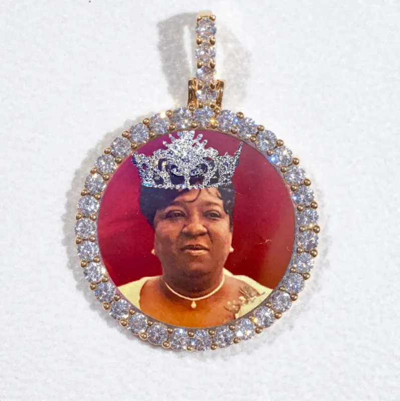 3D CIRCLE CUSTOM PICTURE PENDANT SMALL SIZE sold by The GUU Shop