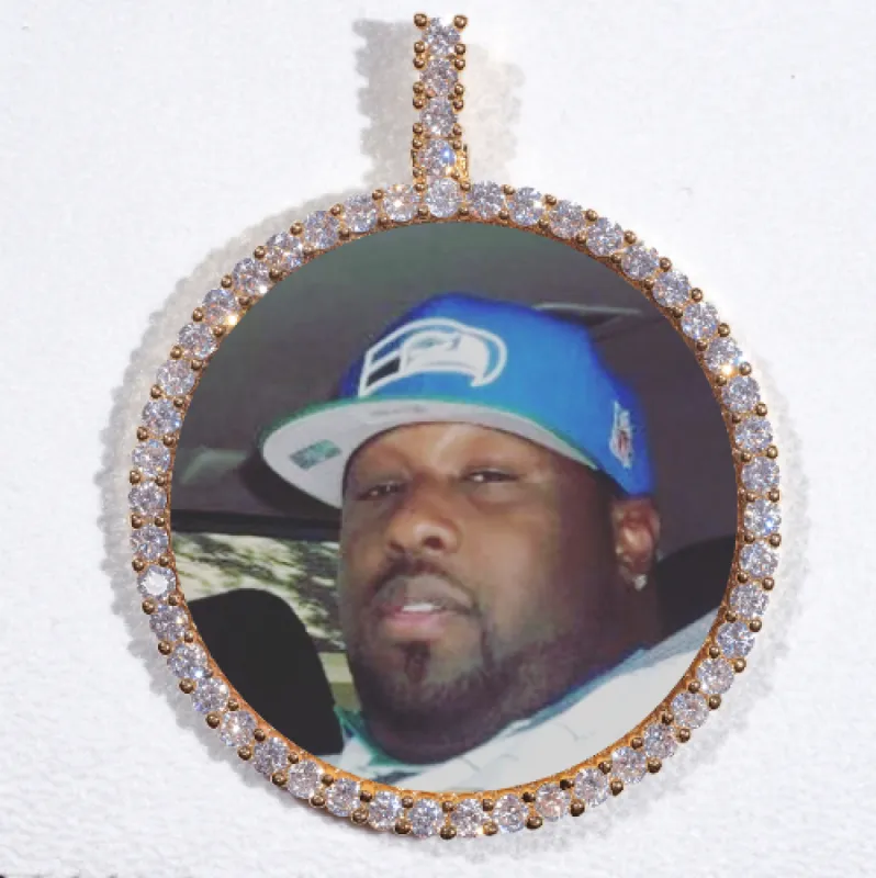 LARGE 3D CIRCLE CUSTOM PICTURE PENDANT sold by The GUU Shop