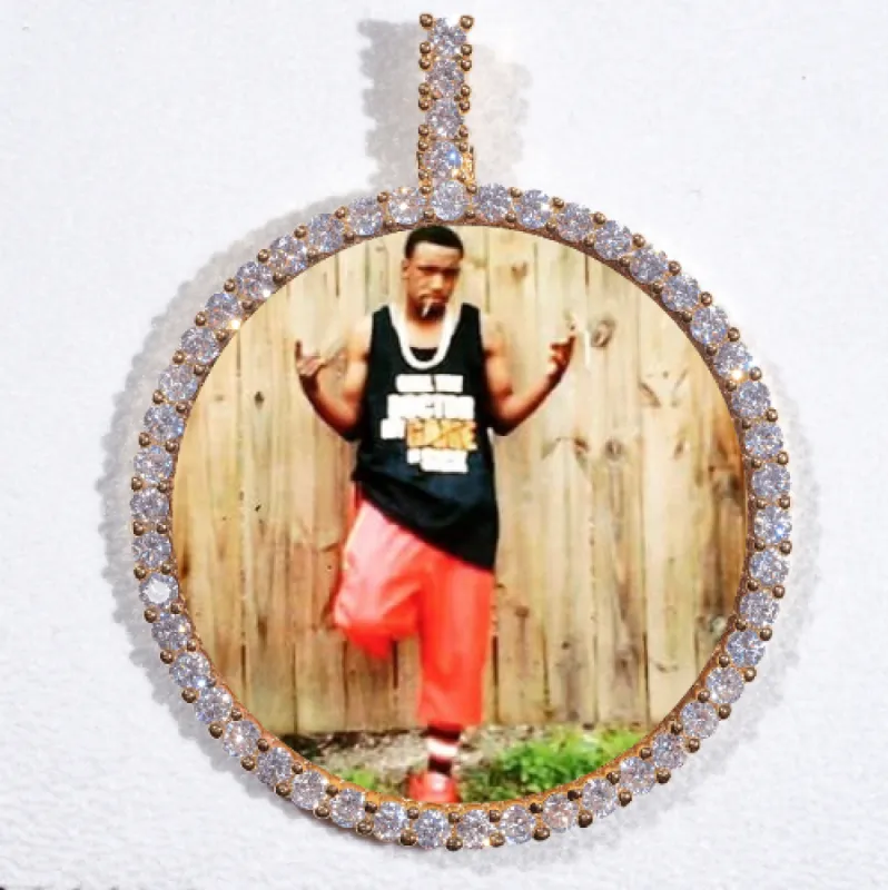 LARGE 3D CIRCLE CUSTOM PICTURE PENDANT sold by The GUU Shop