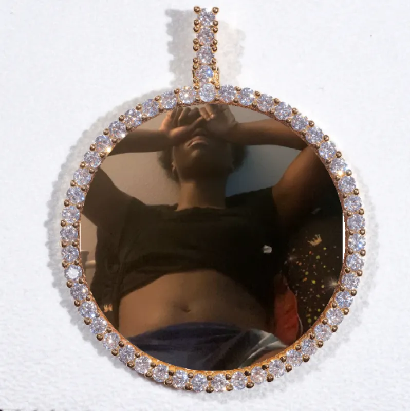 LARGE 3D CIRCLE CUSTOM PICTURE PENDANT sold by The GUU Shop