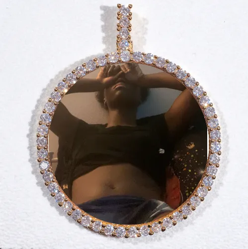 LARGE 3D CIRCLE CUSTOM PICTURE PENDANT sold by The GUU Shop