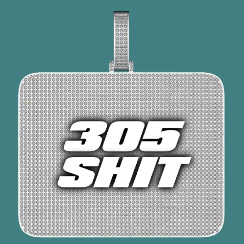 CUSTOM LETTER NECKLACE 3D BIG SQUARE sold by The GUU Shop