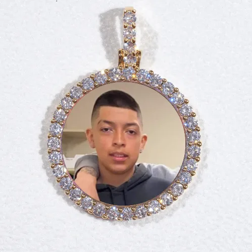 3D CIRCLE CUSTOM PICTURE PENDANT SMALL SIZE sold by The GUU Shop