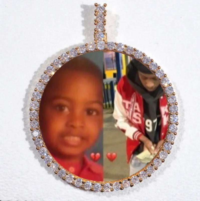 LARGE 3D CIRCLE CUSTOM PICTURE PENDANT sold by The GUU Shop