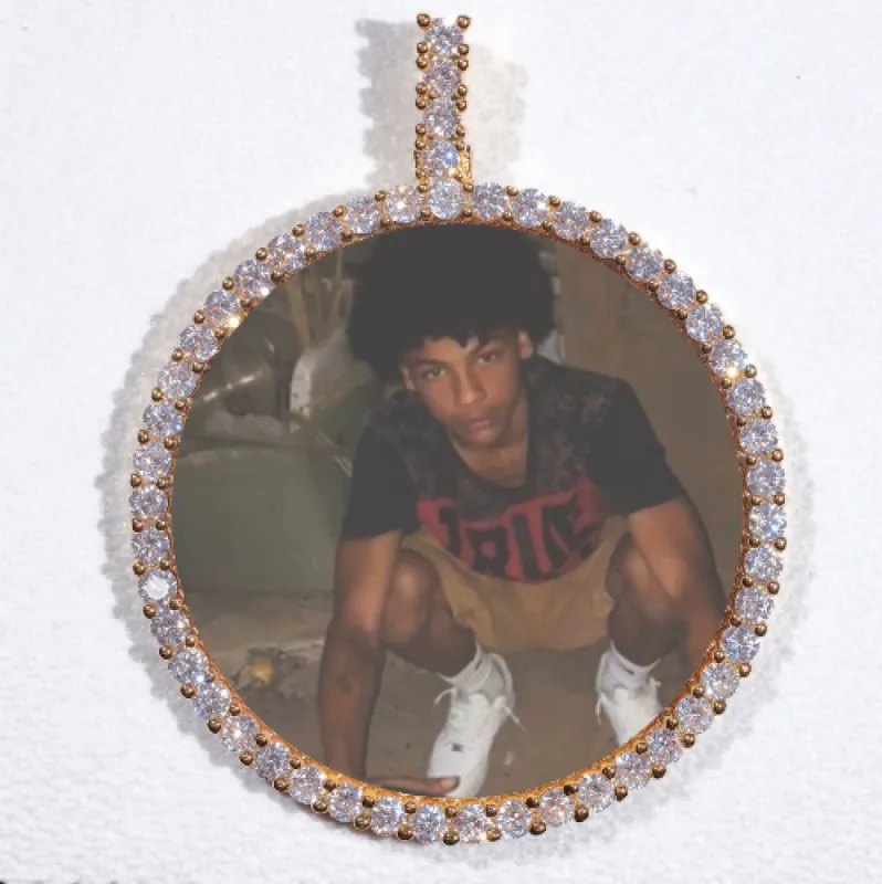 LARGE 3D CIRCLE CUSTOM PICTURE PENDANT sold by The GUU Shop