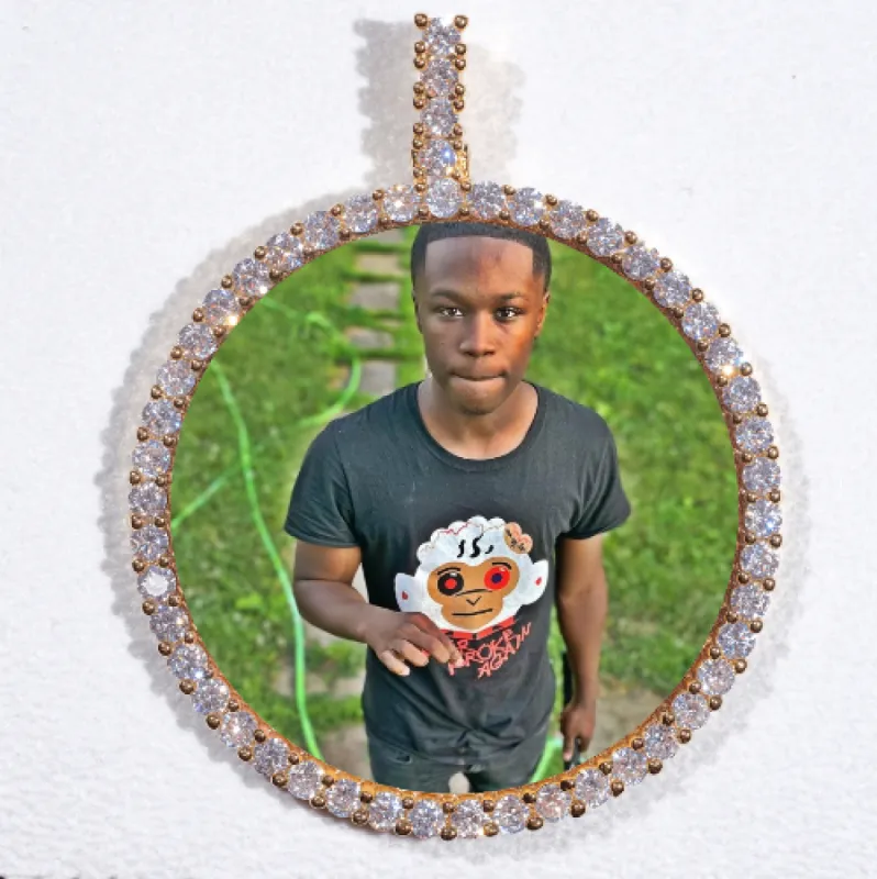 LARGE 3D CIRCLE CUSTOM PICTURE PENDANT sold by The GUU Shop