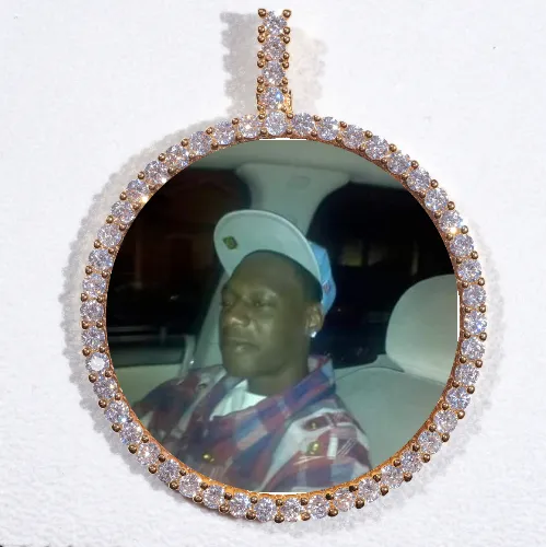 LARGE 3D CIRCLE CUSTOM PICTURE PENDANT sold by The GUU Shop