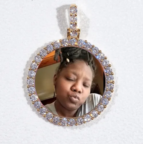 3D CIRCLE CUSTOM PICTURE PENDANT SMALL SIZE sold by The GUU Shop