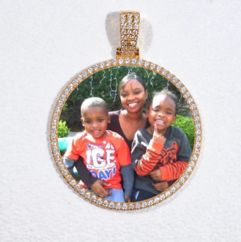 MEDIUM 3D CIRCLE CUSTOM PICTURE PENDANT sold by The GUU Shop