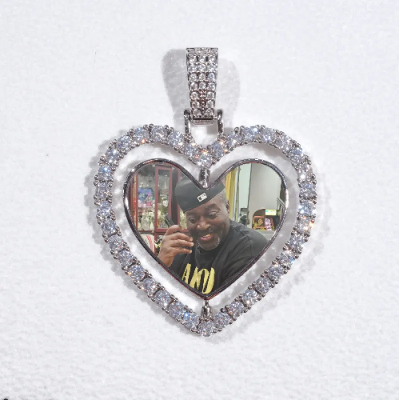 3D Spinning 2-Faced Heart Custom Picture Pendant sold by The GUU Shop