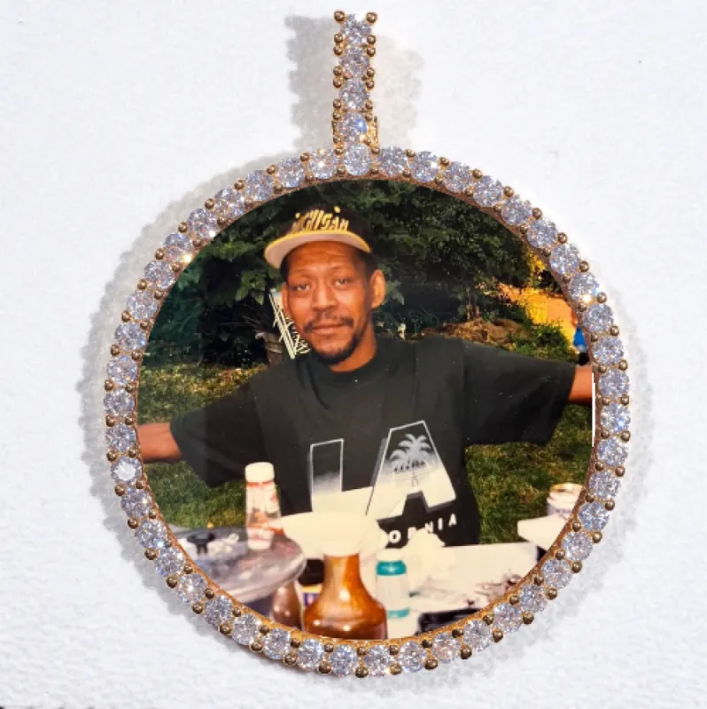 LARGE 3D CIRCLE CUSTOM PICTURE PENDANT sold by The GUU Shop