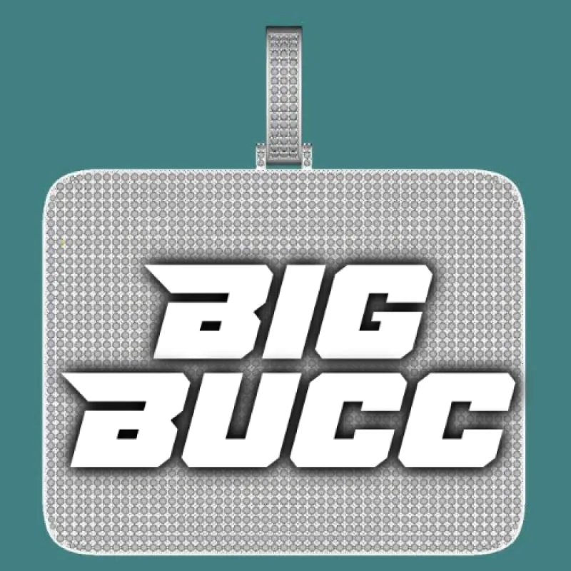 CUSTOM LETTER NECKLACE 3D BIG SQUARE sold by The GUU Shop