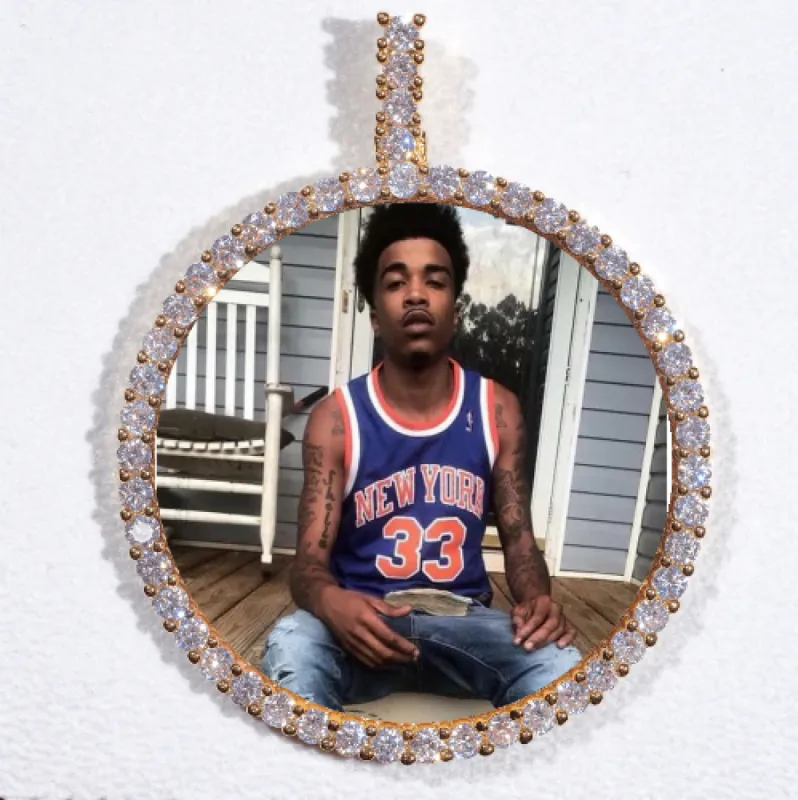 LARGE 3D CIRCLE CUSTOM PICTURE PENDANT sold by The GUU Shop