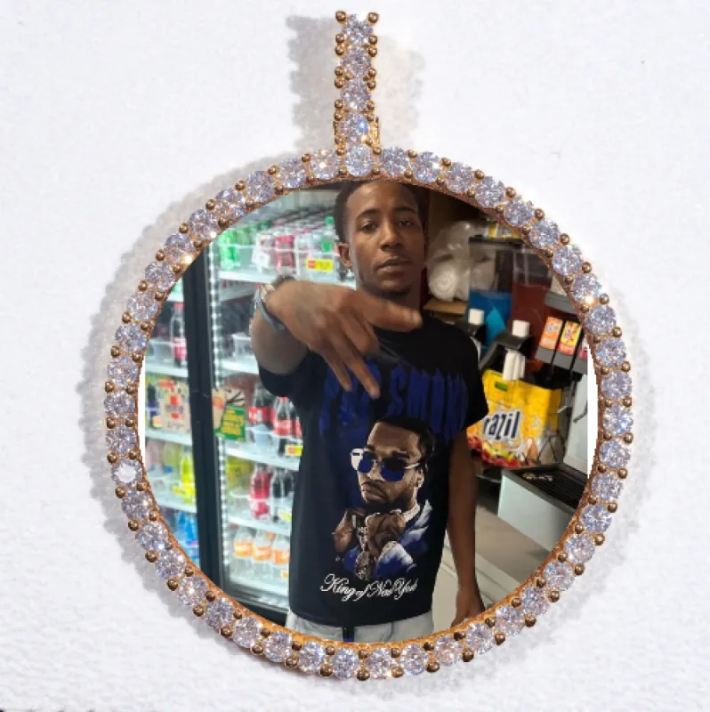 LARGE 3D CIRCLE CUSTOM PICTURE PENDANT sold by The GUU Shop