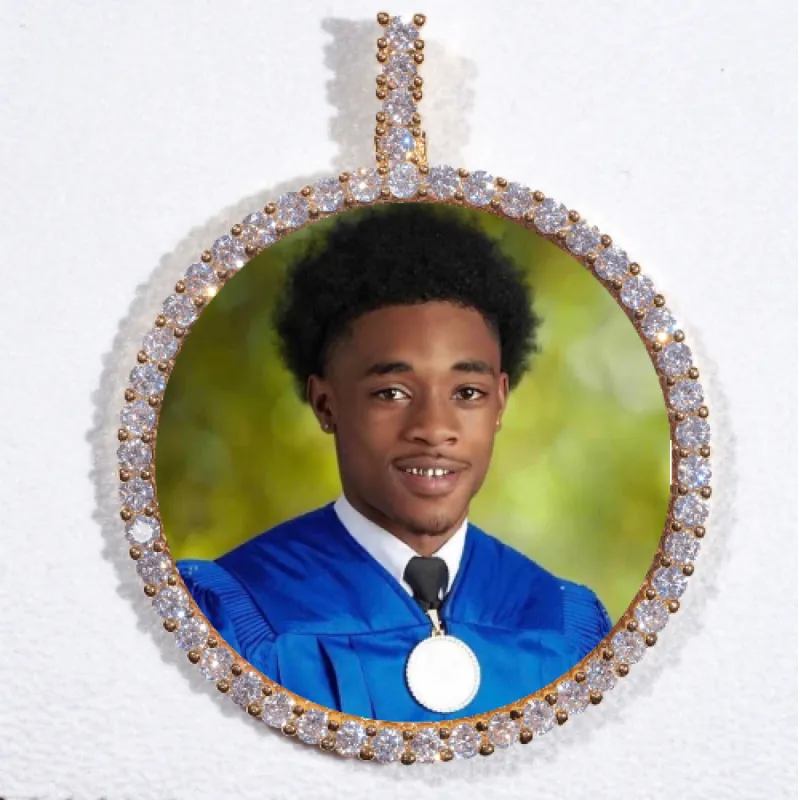 LARGE 3D CIRCLE CUSTOM PICTURE PENDANT sold by The GUU Shop