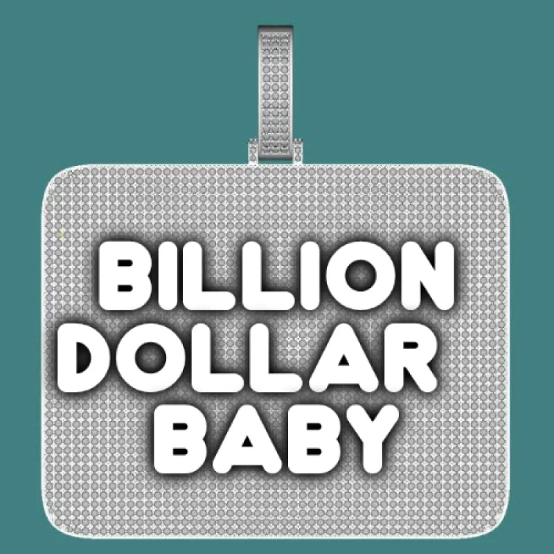 CUSTOM LETTER NECKLACE 3D BIG SQUARE sold by The GUU Shop