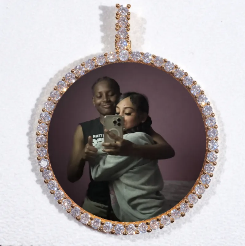 LARGE 3D CIRCLE CUSTOM PICTURE PENDANT sold by The GUU Shop