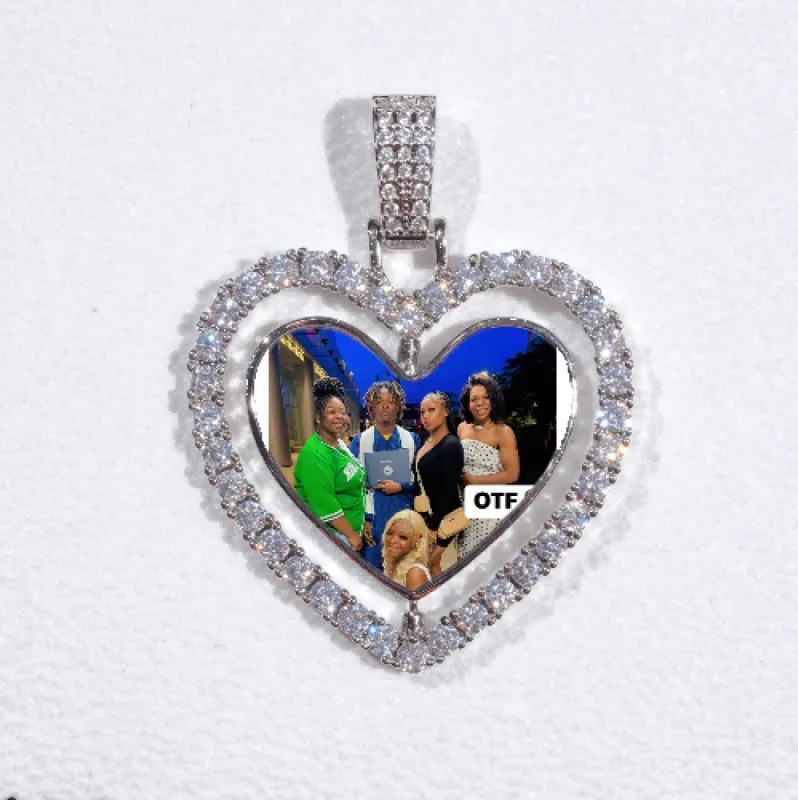 3D Spinning 2-Faced Heart Custom Picture Pendant sold by The GUU Shop