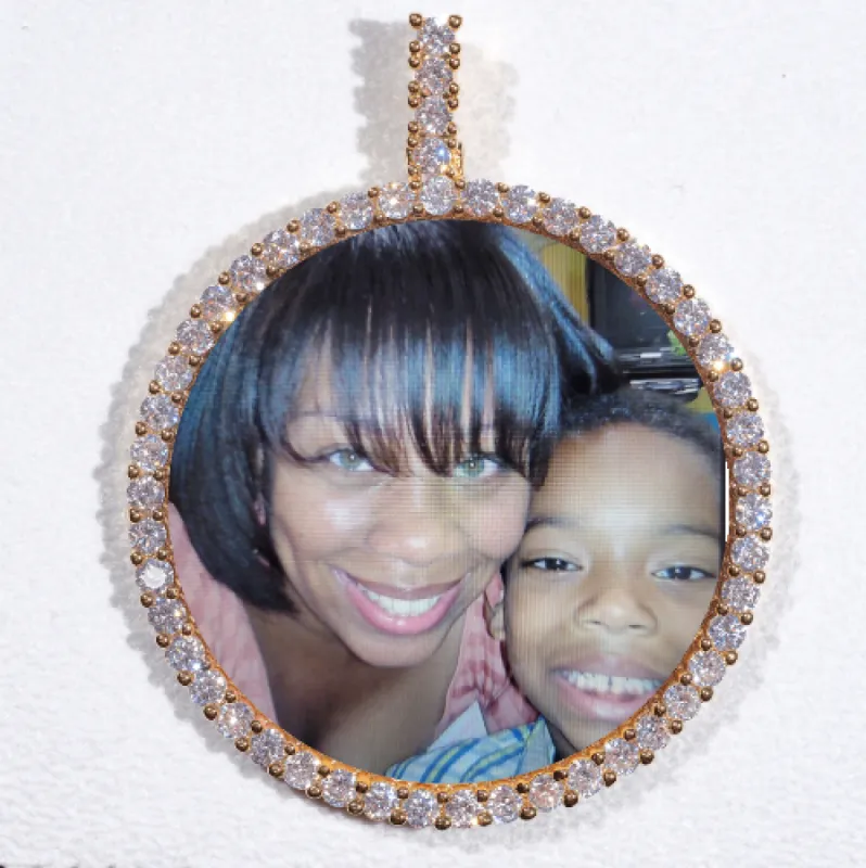 LARGE 3D CIRCLE CUSTOM PICTURE PENDANT sold by The GUU Shop