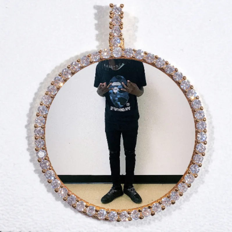 LARGE 3D CIRCLE CUSTOM PICTURE PENDANT sold by The GUU Shop