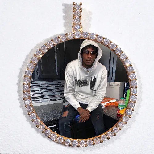 LARGE 3D CIRCLE CUSTOM PICTURE PENDANT sold by The GUU Shop