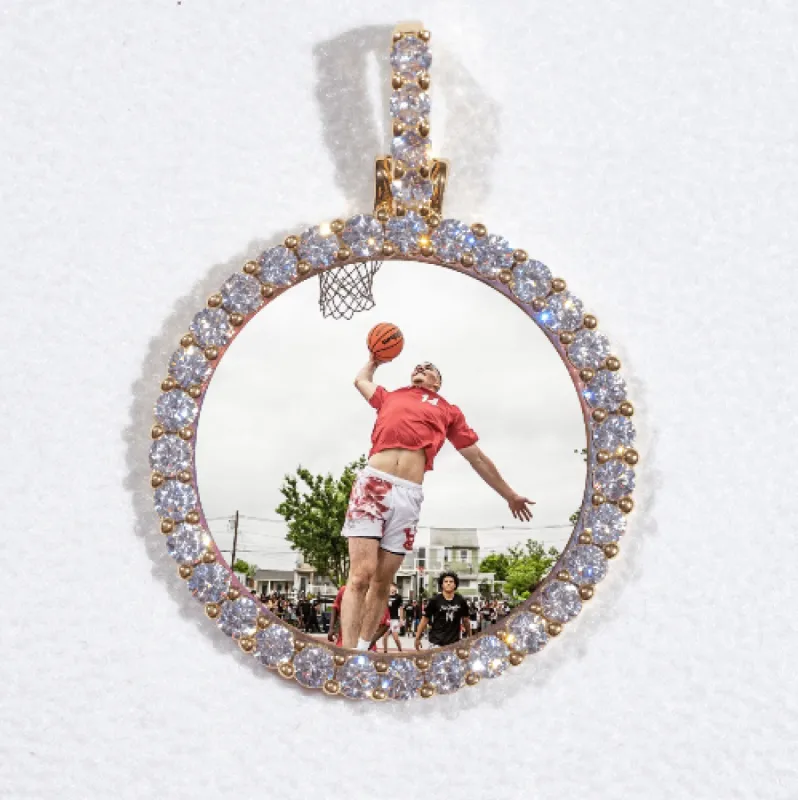 3D CIRCLE CUSTOM PICTURE PENDANT SMALL SIZE sold by The GUU Shop