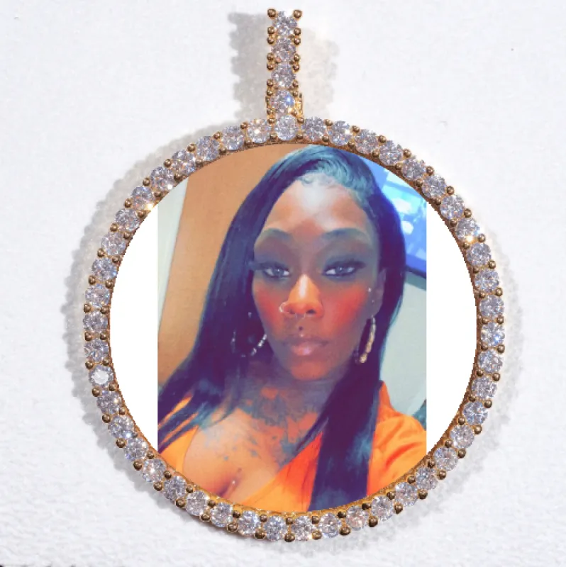 LARGE 3D CIRCLE CUSTOM PICTURE PENDANT sold by The GUU Shop